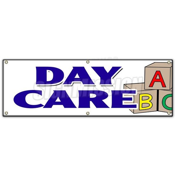 DAY CARE BANNER SIGN licensed accredited kindergarten shop shopping